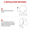 Round LED Bathroom Mirror Demister Pad Touch Sensor Magnifying With Plug 600mm