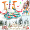 5 in 1 Electronic Kids Drum Set Baby Musical Instruments Toys Toddler w/ Light