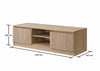 Modern TV Unit Cabinet Stand 120cm Media 2 Doors + Shelf Sonoma Oak