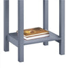 Wooden Side End Table, Bedside Table with Drawer & Shelf Grey Nightstand Bedroom