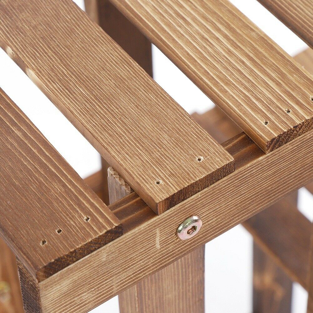 3 Tier Wooden Plant Display Stand Flower Pot Shelf Balcony Garden Holder Rack