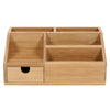 Wooden Desk Organizer Pen Holder Box Desktop Stationary Storage Rack With Drawer