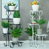 Rustproof Metal Plant Stand Garden Decor Flower Shelf Mutli Tier Stand 4-9 Pots