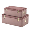 Set of 2 Large Storage Trunks Box Chest Living Bedroom Organizer Solution Bench