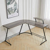 L-Shape Corner Gaming Desk Computer PC Workstation Writing Table Two Worktop NEW