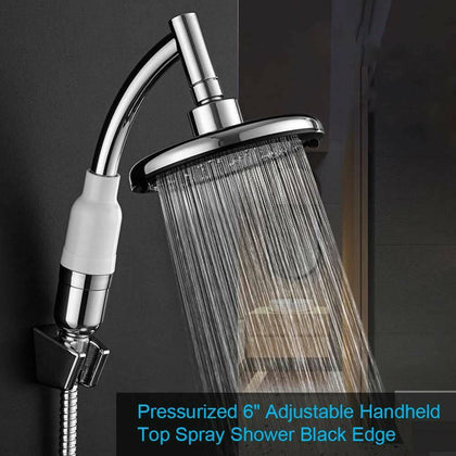 UK High Turbo Pressure Shower Head Chrome Bath Powerful Energy Water Saving NEW