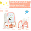 3-In-1 Kids Table & Chair Set Adjustable Drawing Board Toddler Art Easel