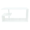 Modern White High Gloss Rectangle Coffee Tea Table Display Shelf with LED Light