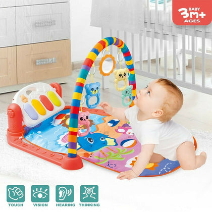 5 in 1 Baby Playmat Kick Lay Play Piano Safari Toddler Fitness Gym/Arch Mat UK