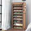 DUSTPROOF 10 TIER 27 PAIR SHOES CABINET STORAGE ORGANISER RACK STAND HOLD CANVAS