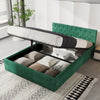 Ottoman Bed Frame Storage Bed Double Size 4ft6 Plush Velvet Upholstered Bed