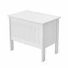 WOODEN BATHROOM STORAGE CHEST WHITE CABINET LAUNDRY CLOTHES BASKET BIN UNIT