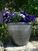 2 x Large Round Plastic Cromarty Garden Plant Pot Flower Pot Planter Silver 40cm
