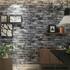 New Grey Brick Wall Grey Shimmer Tones Effect Faux Metallic Feature Wallpaper 3D
