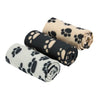 70 X 100cm Soft Cosy Warm Fleece Pet Dog Cat Animal Paw Print Blanket Throw