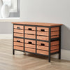 Solid Wood Chest of Drawers Storage Unit Bedroom Office Organiser Metal Frame