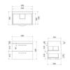 Modern Bathroom Vanity Unit with Basin Sink Storage Cabinet Furniture 600 White