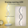LED Table Lamp Dual Spiral Desk Lamp Warm White Modern Reading Light Bedside USB