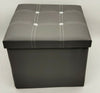 storage box Foldable ottoman heavy duty faux leather Pouffe foot stool toy box