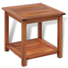 Garden Table with Shelf Outdoor Wooden Side Coffee Tables Acacia Wood Furniture