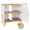 Bathroom Wall Cabinet Storage MDF Cupboard with Door Shelves Cupboard White