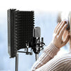 Foldable Microphone Isolation Shield Studio Mic Sound Foam Absorbing Reflector