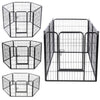 Folding Pet Run 6 Panel Metal Cage Puppy Dog Rabbit Fence Play Pen Enclosure