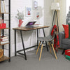 Small Computer Desk Vintage Industrial Furniture Rustic Writing Table Metal Leg