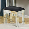 Bedroom 1/2 Drawers Mirrored Glass Dressing Table Cushioned Stool Mirror Set UK
