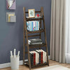 4 Tier Ladder Shelf Stand Storage Pot Rack Vintage Bookcase Bookshelf Unit Stand
