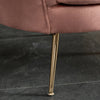 Lotus Seat Velvet Fabric Tub Chair Winged Scallop Shell Back Armchair Metal Legs