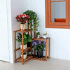 Adjustable 6Tier Wood Plant Stand Retro Corner Shelf Indoor Plant Holder Display