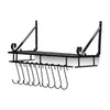 Wall Mount Kitchen Utensils Hanging Shelf Rack Pot Pan Storage Holder#