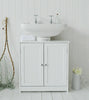 Bathroom Sink Cabinet Under Basin Vanity Unit Cupboard Storage Furniture White
