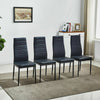 4/6PC Dining Chairs High Back Faux Leather Padded Seat Dining Room Furniture