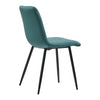 Set of 2 Velvet Dining Chairs Soft Padded Seat Metal Legs Modern Office Kitchen