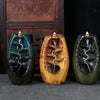 Mountain River Ceramic Backflow Insence Burner Waterfall Smoke Cone Holder Aroma