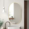 70cm Arched Mirror Industrial Wall Mount Vanity Makeup Bathroom Metal Gold Frame