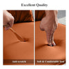 2Pcs Faux Leather Chairs High Backrest Metal Legs Dining Room Chair Orange