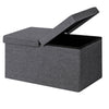 Folding Storage Ottoman Flipping Lid Bench Footrest Seat Shoe Footstool Toy Box