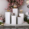 5X Metal Plinth Cylinder Dessert Pedestal Wedding Cake Flower Display Stand Rack