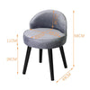 Velvet Upholstered Vanity Stool Dressing Table Makeup Chair Living Room Bedroom