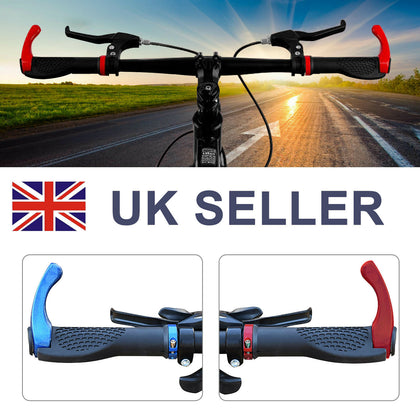 1 Pair Ergonomic MTB Mountain Bike Handlebar Rubber Grips Cycling Lock-On Ends