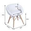 Faux Leather Dining Lounge Living Room Office Chair with Solid Wood Leg