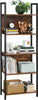Tall Industrial Bookcase Vintage Display Unit Rustic Slim Storage Shelf Cabinet