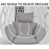 Hanging Egg Chair Cushion Hammock Swing Garden Outdoor Seat Back with Pillow