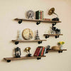 2PC Pipe Shelf Brackets Industrial Iron Rustic Wall Floating Shelves Supports UK