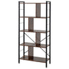 5 Tier Bookcase Free Standing Shelves Corner Book Shelf Storage Display Home New
