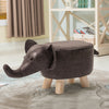 Animal Stool Footstool Footrest Elephant Ottoman Shoe Bench with Sponge Wood Leg