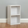 SALE 2 Tier Wooden White Cube Bookcase Storage Unit Shelving Bedside Table